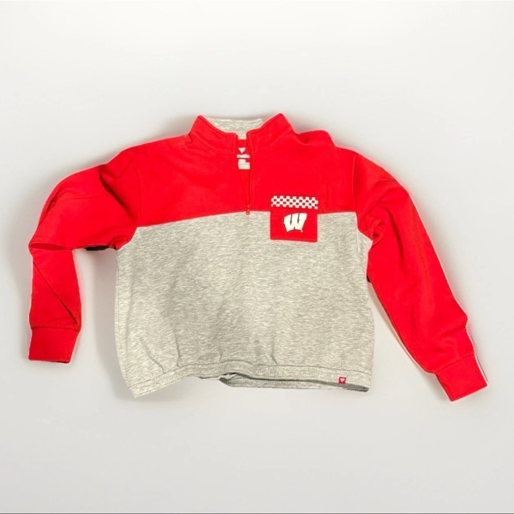 Wisconsin Badgers Women’s Large Colorblock Quarter-Zip Jacket